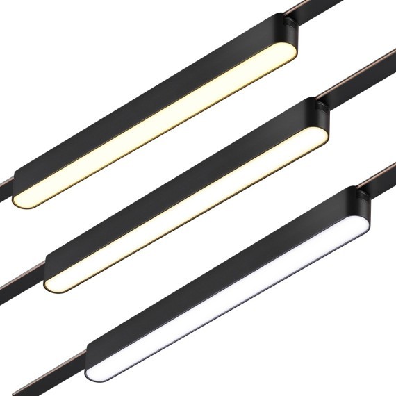 359463 Трековый ременный светодиодный SMART светильник c доп. механическим перекл. цветности Novotech EASY CRI90+ 3000-6000К 660Лм 110° 18W TUYA, Алиса, Wi-Fi