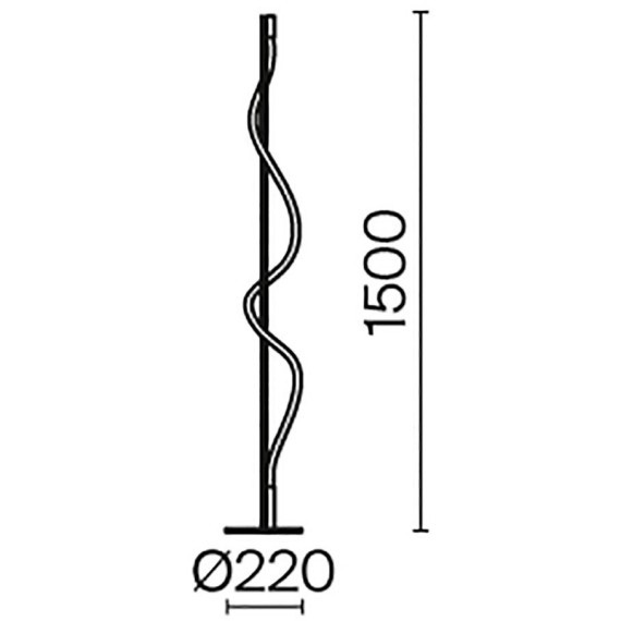 Декоративный торшер Maytoni MOD166FL-L15B3K Tau светодиодный LED 15W