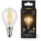 105801111 Лампа Gauss Filament Шар 11W 720lm 2700К Е14 LED 1/10/50