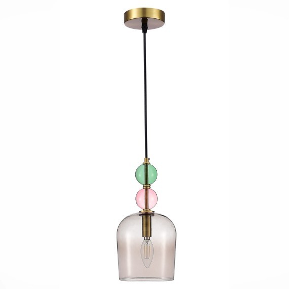 SL2000.223.01 Подвес ST-Luce Золотистый/Розовый E14 1*40W GEA