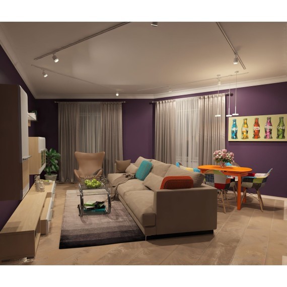 Однофазный двужильный светодиодный трековый светильник Denkirs DK6401-WH SOLID Ribe 3200К 630Лм CRI90+ 120° 5Вт