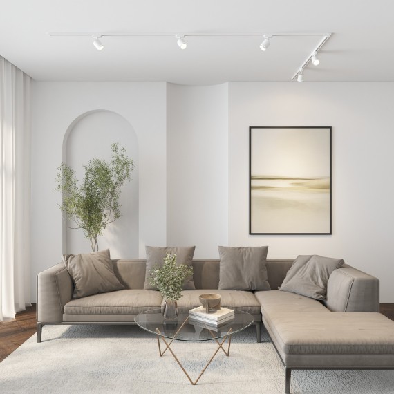 Однофазный двужильный светодиодный трековый светильник Denkirs DK6401-WH SOLID Ribe 3200К 630Лм CRI90+ 120° 5Вт