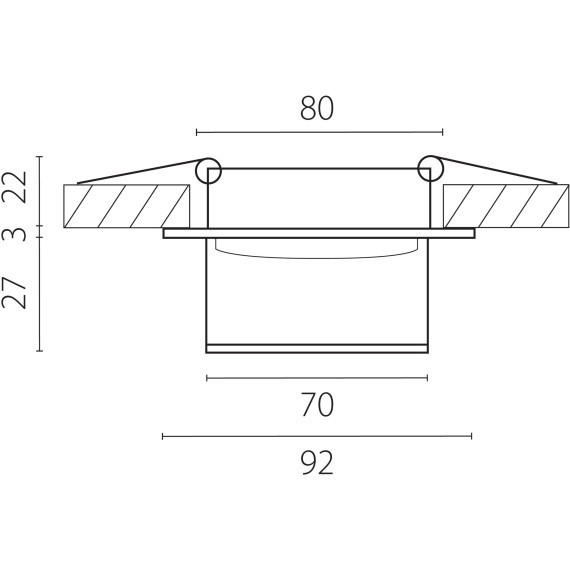 Светильник встраиваемый MR16/GU10 max 12Вт Maturo Lightstar 072006
