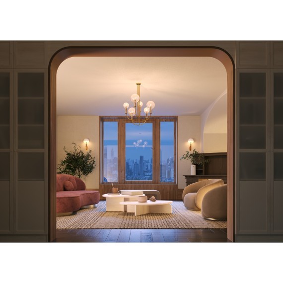 Латунная люстра на штангах (75-48см) с прозрачными плафонами, 6 ламп E14 Maytoni Status MOD333PL-06BS1