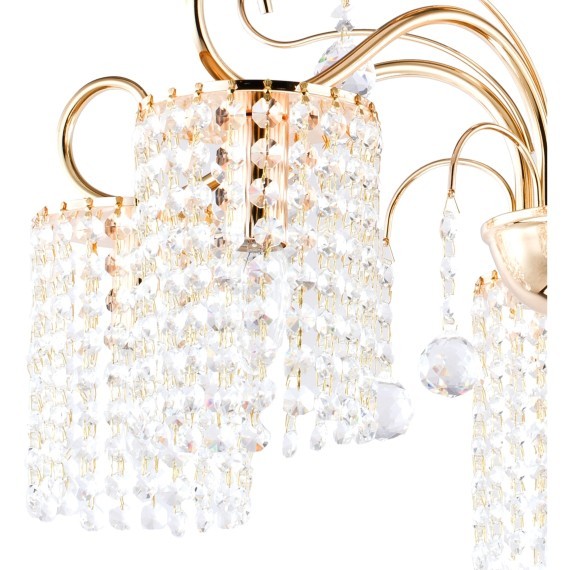 Подвесная люстра с хрусталем Leona FR1127-PL-05-G