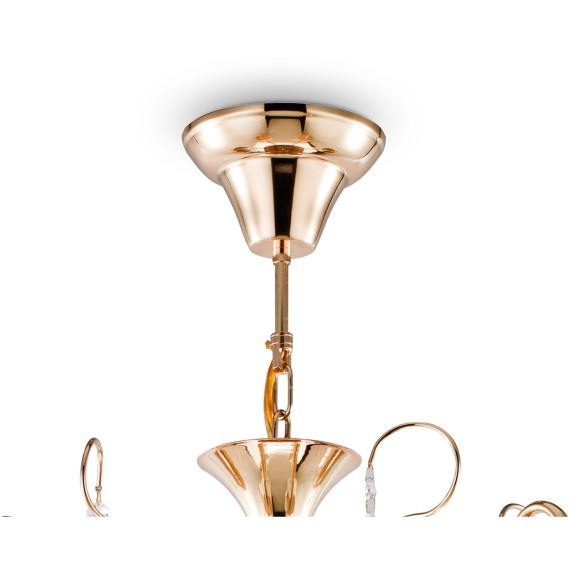 Подвесная люстра с хрусталем Leona FR1127-PL-05-G