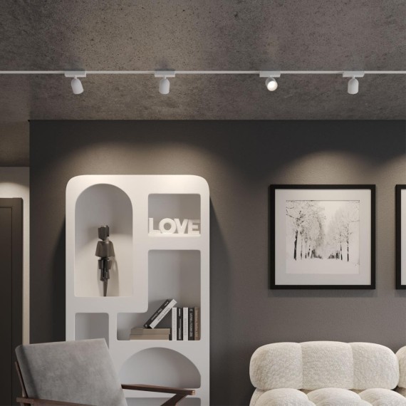 359806 Белый светодиодный однофазный двужильный трековый светильник 10Вт 882Лм 4000К 32° CRI≥90 180-265V IP20 Novotech SOLETTE