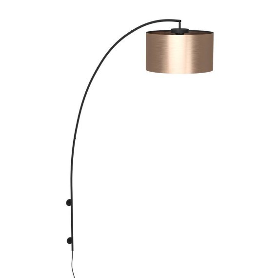 390407 SAGANTO Торшер напольный сенсорный диммируемый с выключателем, 1xE27, 40W, сталь/пластик, черный/коричневый/медь