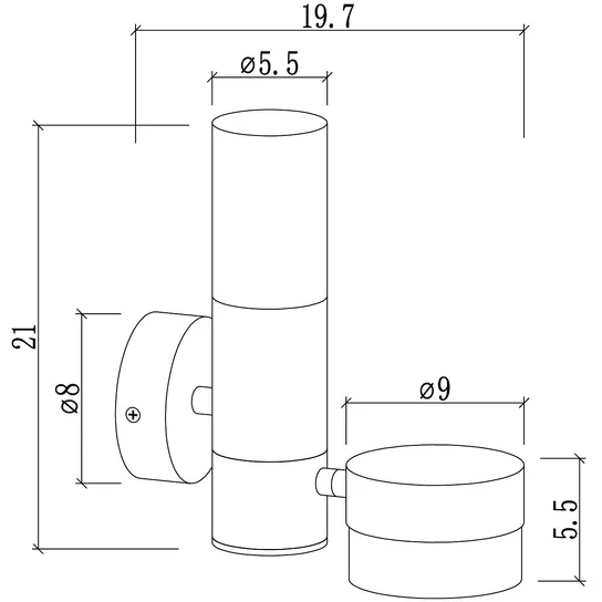 Уличный настенный светильник с лампами GU10+GX53 и защитой IP54 Arte Lamp BUDAPEST A2360AL-2BK