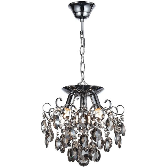 SL846.102.03 Люстра подвесная ST-Luce Темный хром/Тонированный черный E14 3*40W ORECCHINI