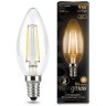 103801109 Лампа Gauss LED Filament Свеча E14 9W 680lm 2700К 1/10/50