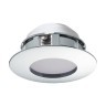 95818 Светодиодный встраиваемый светильник PINEDA, 1х4,9W(LED), ?78, IP44, пластик, хром
