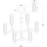 Люстра на штанге Freya FR5167PL-06BS Ambra под лампы 6xE14 40W