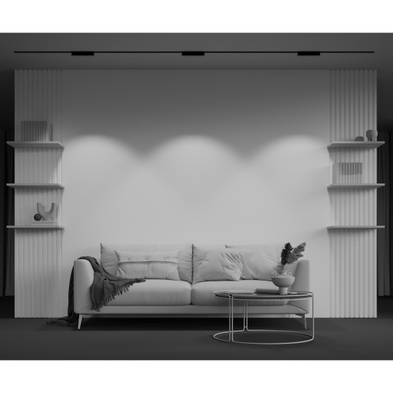 TR082-1-12W4K-M-B Трековый магнитный светодиодный светильник Maytoni Radity 48V CRI90+ 4000К 1400Лм 36° 12Вт