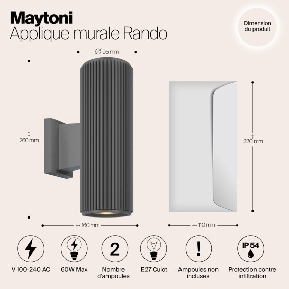Архитектурная подсветка Maytoni Rando O419WL-02GR