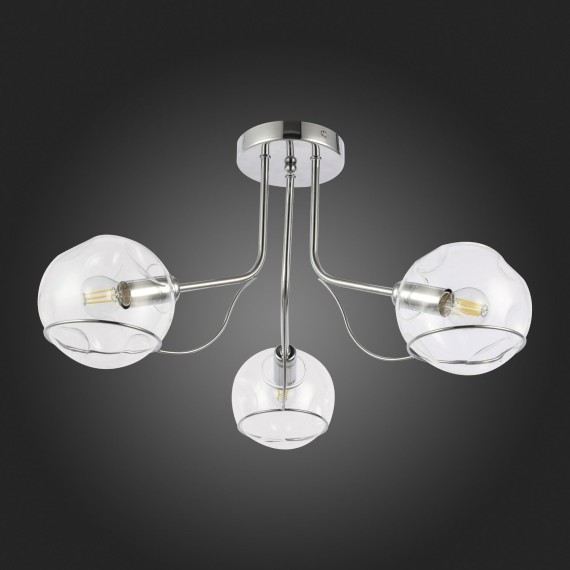 SLE102502-03 Светильник потолочный Хром/Прозрачный E14 3*40W BACA