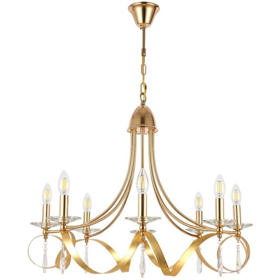 SLE120213-08 Светильник подвесной Французское золото E14 8*40W FILATTA