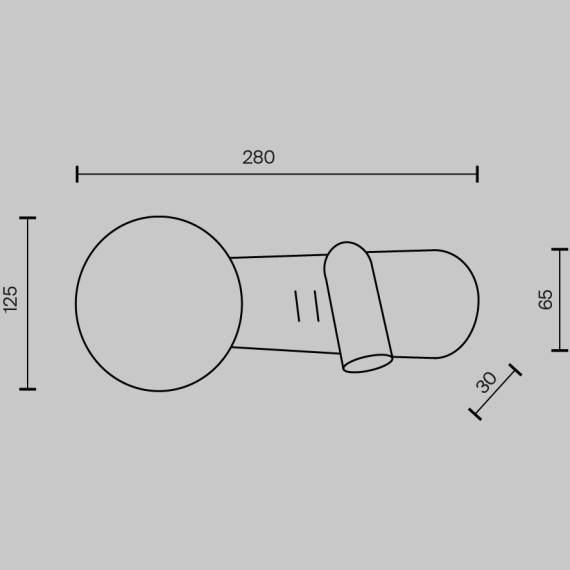 Настенный светильник (бра) Maytoni MOD350WL-01BBS