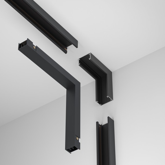 Угловой вертикальный коннектор для накладного шинопровода Maytoni Basity TRA172ICL-11B