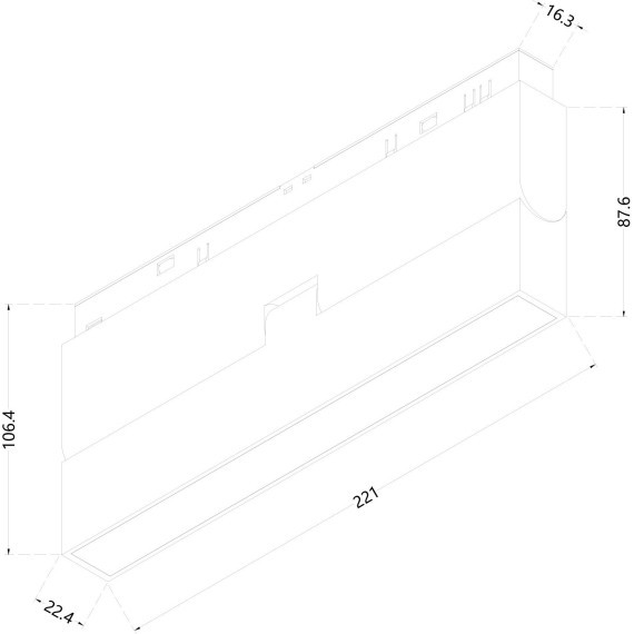 TR036-2-12W3K-B Трековый магнитный светодиодный светильник Maytoni Exility CRI90+ 3000К 720Лм 120° 12Вт