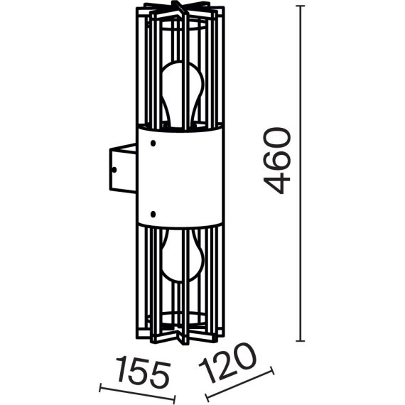 Настенный светильник (бра) Outdoor O453WL-02GF