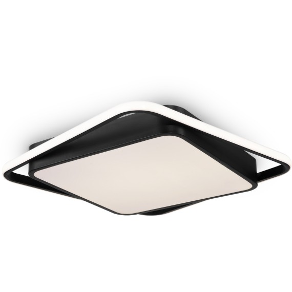 Квадратный черный светодиодный потолочный светильник управляемый пультом ДУ 88Вт 7000лм 3000-6000К Freya Arvin FR10030CL-L88B