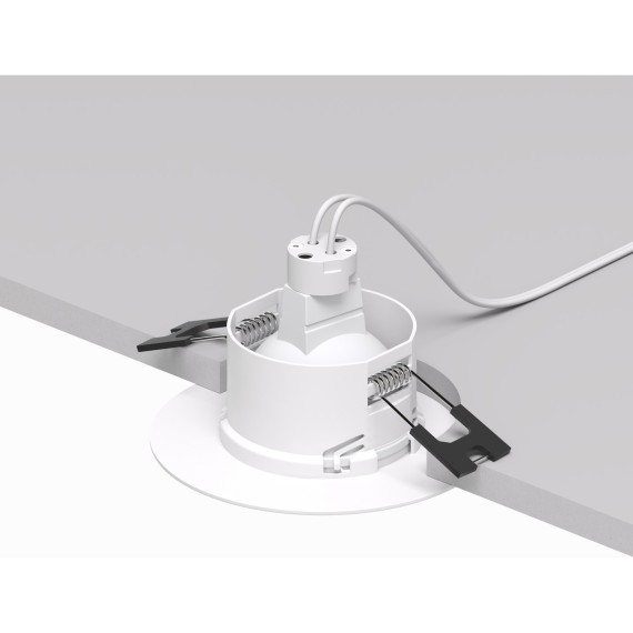 DK3028-WH Встраиваемый светильник, IP 20, 10 Вт, GU5.3, LED, белый, пластик