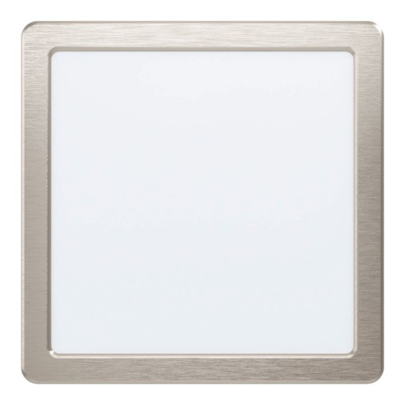 99169 Светодиодный встраиваемый светильник FUEVA 5, 17W (LED), 216х216, ET26, 2000lm, 3000K, сталь, никель