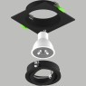 Светильник квадратный черный встраиваемый MR16/GU10 max 12Вт Singo Base Lightstar 011625