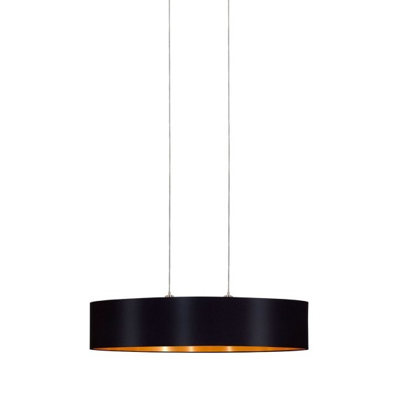 31616 EGLO MASERLO Подвес с двумя лампами E27, 120Вт, ткань золотой, металл никель