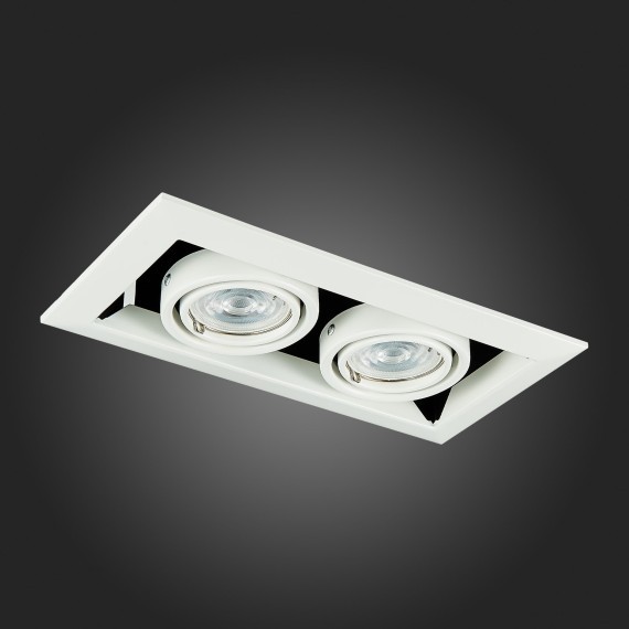 ST250.558.02 Св-к встр. Черный, Белый GU10 2*50W  IP20 L245xW126xH70 220V Без ламп Встраиваемые светильники