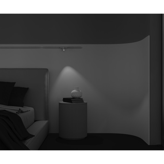 TR103-1-5W4K-M-W Трековый магнитный светодиодный светильник Maytoni Radity 48V CRI90+ 4000К 450Лм 36° 5Вт