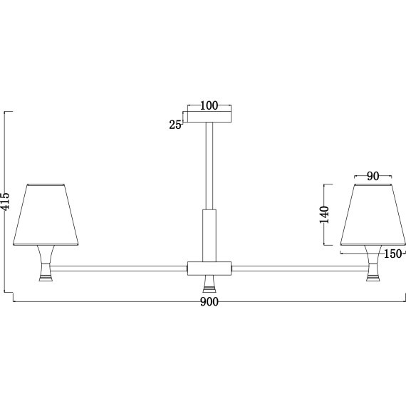 Люстра на штанге Freya FR5098PL-08BBS Perfetto под лампы 8xE14 40W