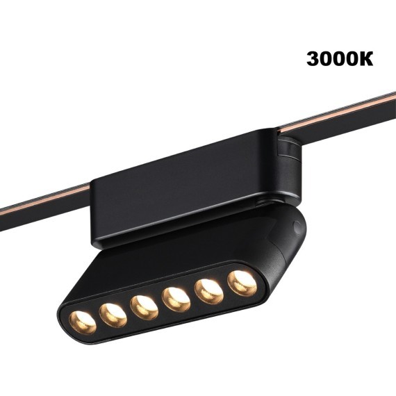 359464 Трековый ременный светодиодный SMART светильник c доп. механическим перекл. цветности Novotech EASY CRI90+ 3000-6000К 220Лм 28° 6W TUYA, Алиса, Wi-Fi