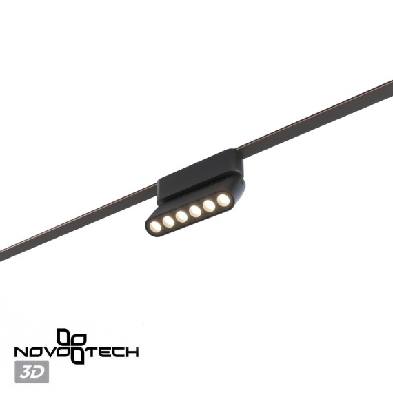 359464 Трековый ременный светодиодный SMART светильник c доп. механическим перекл. цветности Novotech EASY CRI90+ 3000-6000К 220Лм 28° 6W TUYA, Алиса, Wi-Fi