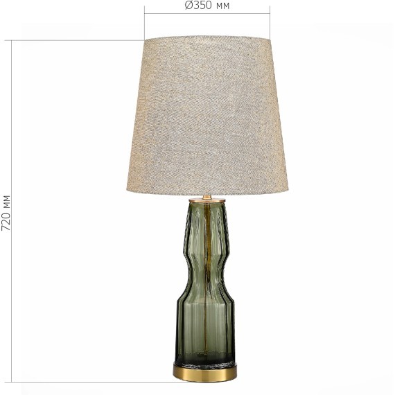 SL1005.904.01 Прикроватная лампа ST-Luce Оливковый, Латунь/Серый E27 1*40W SAYA
