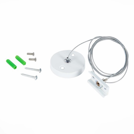 ST015.522.17H Тросовый подвес 1шт 150см для накладного шинопровода белый SKYLINE 220