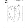 SL6102.321.30 Светильник настенный ST-Luce Латунь/Белый LED 1*30W 4000K SAGRATO