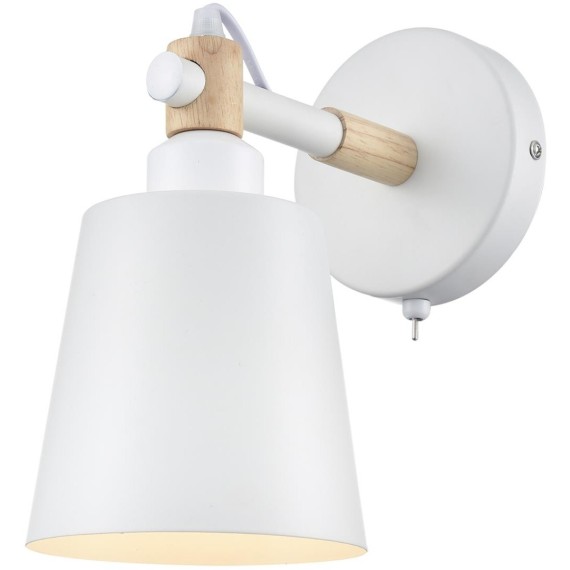 8097/1W MODERNI LN25 белый/белый металл, дерево/металл Бра Е27 1*60W 220V ROSALINA