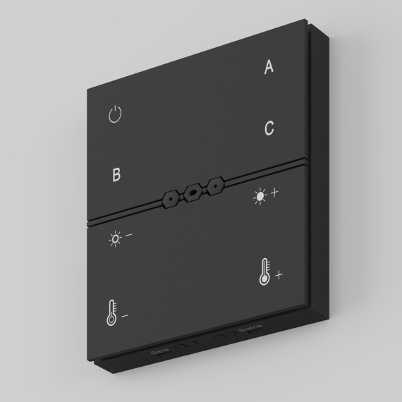 Беспроводная настенная панель управления Smart светильниками Maytoni Exility DRC034-8-B