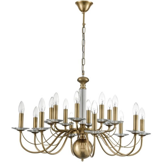 8033/16 CLASSI LN24 медь, металл/стекло Люстра подвесная Е14 16*40W 220V INCANTO