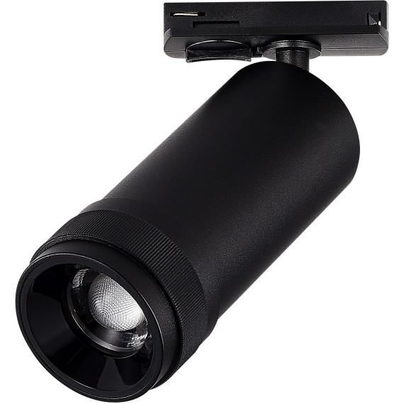 ST385.446.10 Св-к трек. Zoom Черный LED 1*10W 4000K 900Lm Ra 10-55° IP20 D55xH125 220V Однофазная трековая система