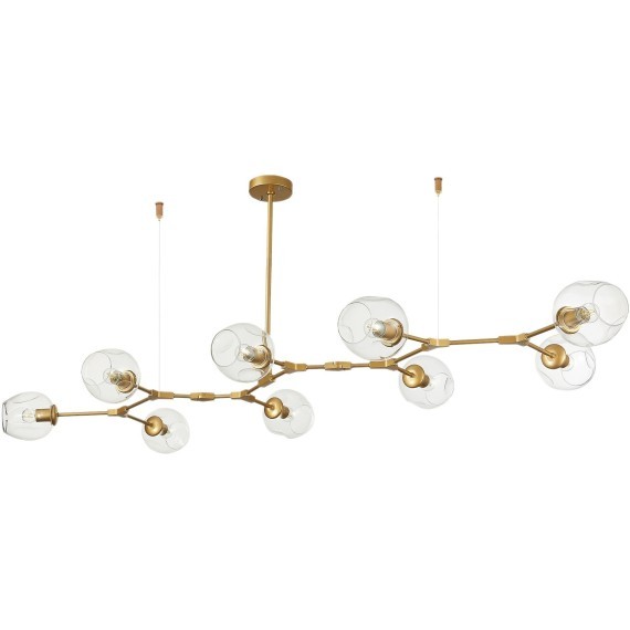 SLE154823-09 Светильник подвесной Золотистый/Прозрачный E27 9*40W RAMETTO