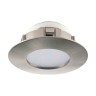 95819 Светодиодный встраиваемый светильник PINEDA, 1х4,9W(LED), ?78, IP44, пластик, никель матовый