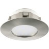 95819 Светодиодный встраиваемый светильник PINEDA, 1х4,9W(LED), ?78, IP44, пластик, никель матовый