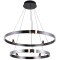 Подвесная черная светодиодная люстра с 2 кольцами 80см и 60см 64Вт 1485лм 3000К Arte Lamp CESARE A1993SP-64BK