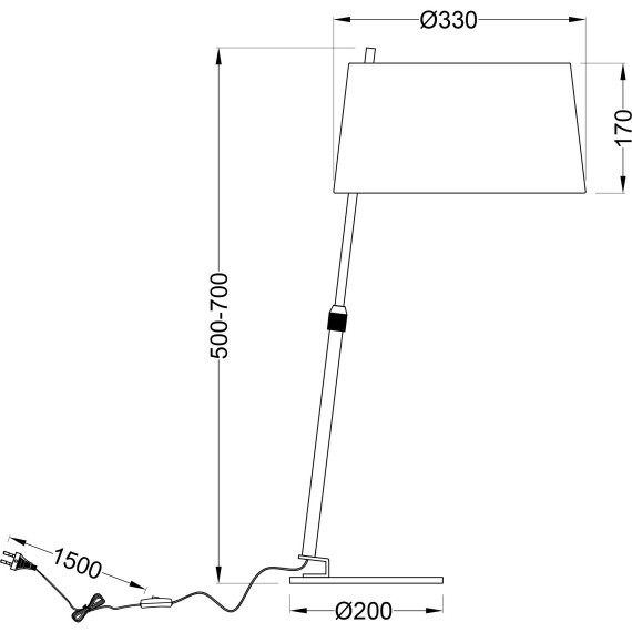 Интерьерная настольная лампа Bergamo MOD613TL-01B
