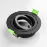 Светильник круглый черный встраиваемый MR16/GU10 max 12Вт Singo Base Lightstar 011620