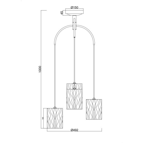 Подвесной светильник Maytoni MOD042PL-04BS Starfall под лампы 4xE14 40W