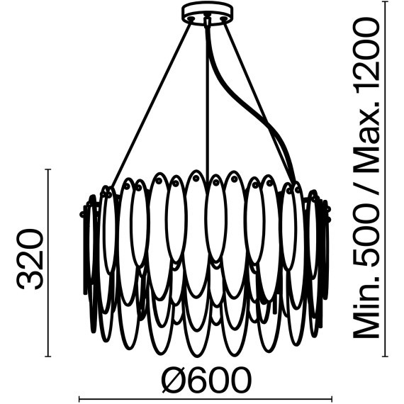 Подвесной светильник Freya FR5217PL-08FG